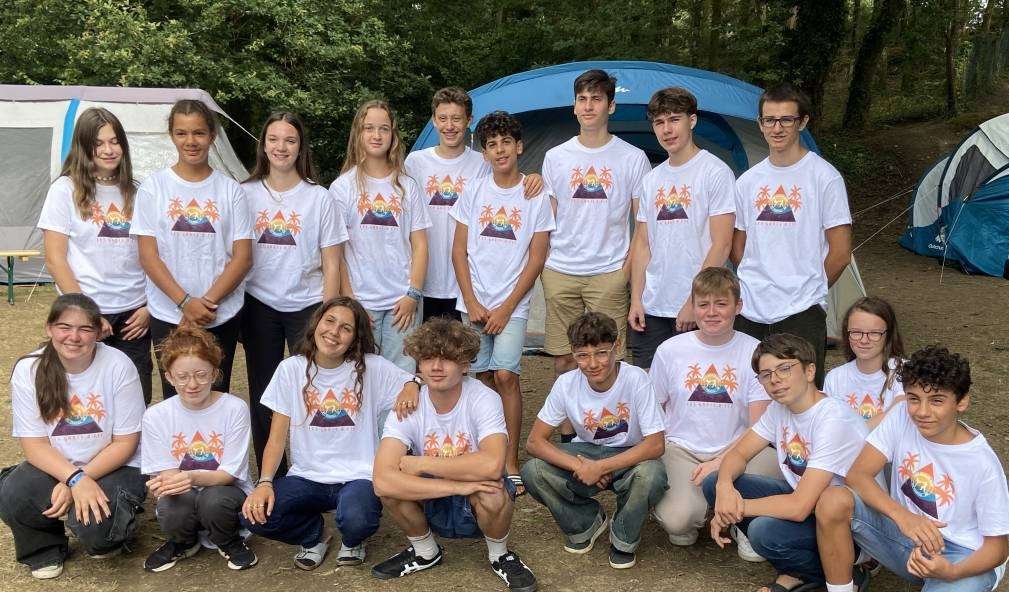 Photo de groupe au camping