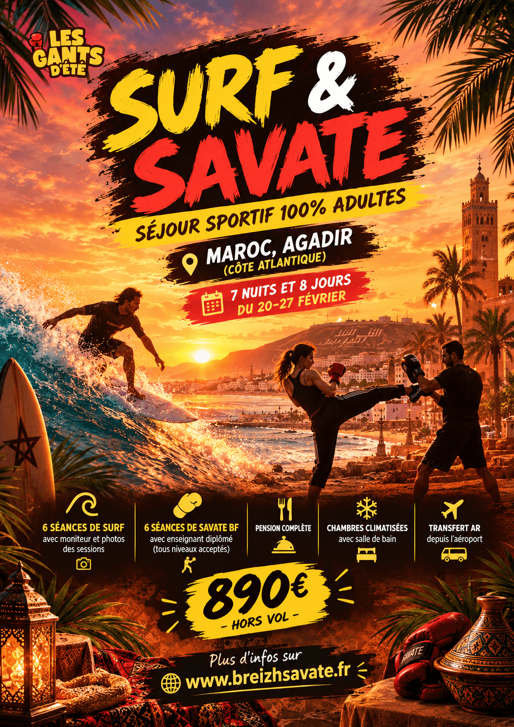 Affiche SURF ET SAVATE